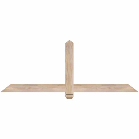 Ekena Millwork Eugene Smooth Timber Gable Bracket, Douglas Fir, 60"W x 22"H x 1 1/2"D x 3 1/2"F, 9/12 Pitch GBW060X22X0204EUG00SDF